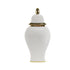 White & Gold Lid Jar